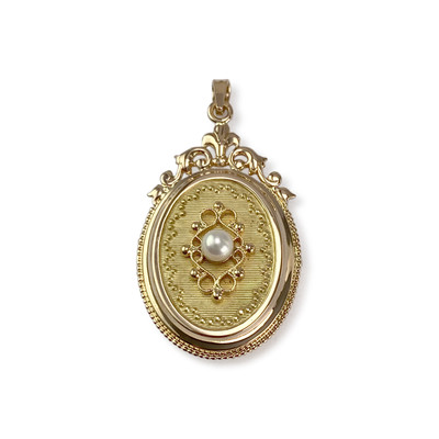 Pendentif d'occasion or 750 jaune perle de culture