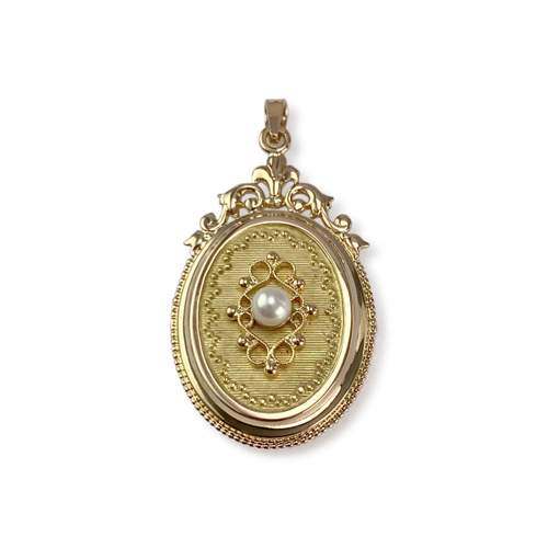 Pendentif d'occasion or 750 jaune perle de culture