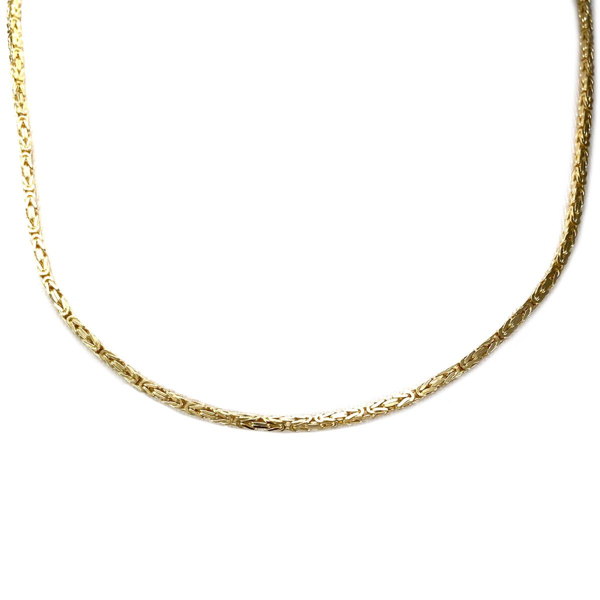 Second-hand necklace 750 yellow gold fancy mesh