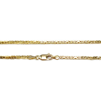 Second-hand necklace 750 yellow gold fancy mesh