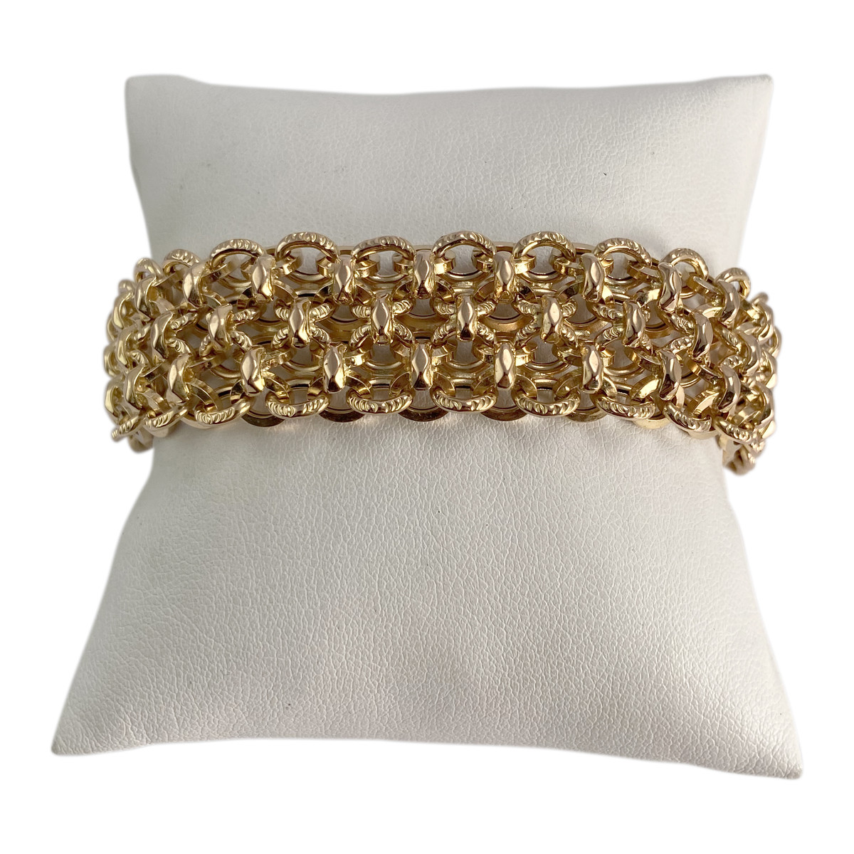 Bracelet d'occasion or 750 jaune maille fantaisie