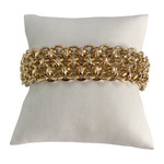 Bracelet d'occasion or 750 jaune maille fantaisie - vue 1