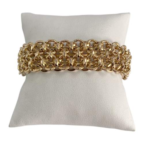 Bracelet d'occasion or 750 jaune maille fantaisie