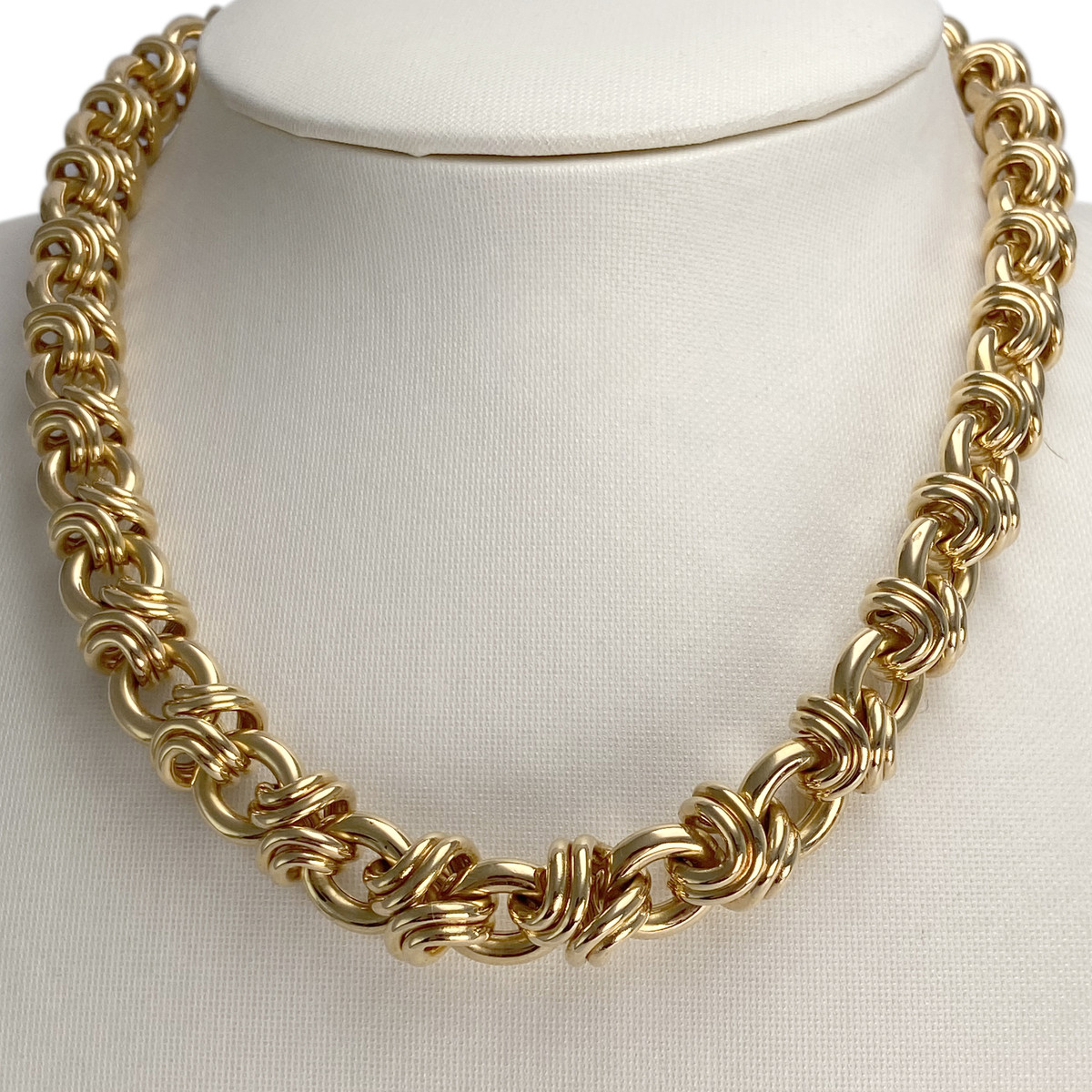 Collier d'occasion or 750 jaune maille fantaisie - vue 2