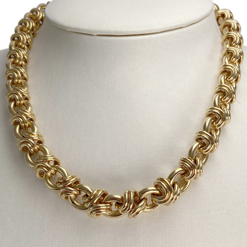 Collier d'occasion or 750 jaune maille fantaisie