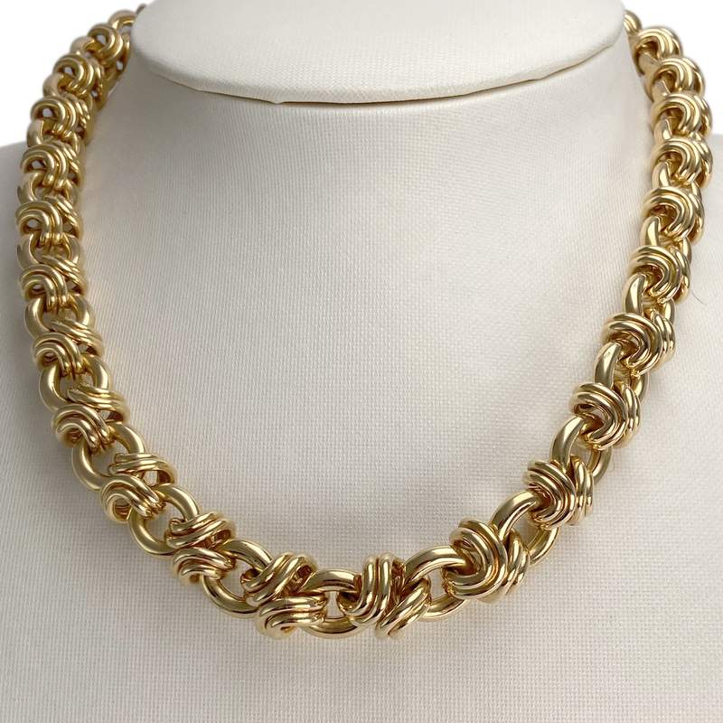 Collier d'occasion or 750 jaune maille fantaisie - vue 2