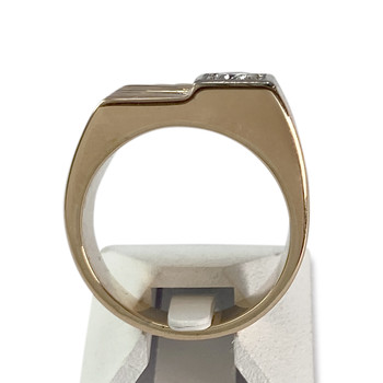 Chevalière d'occasion or 750 jaune diamant