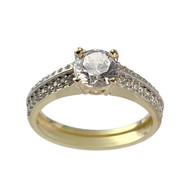 Bague d'occasion or 585 jaunezirconias