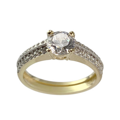 Bague d'occasion or 585 jaunezirconias