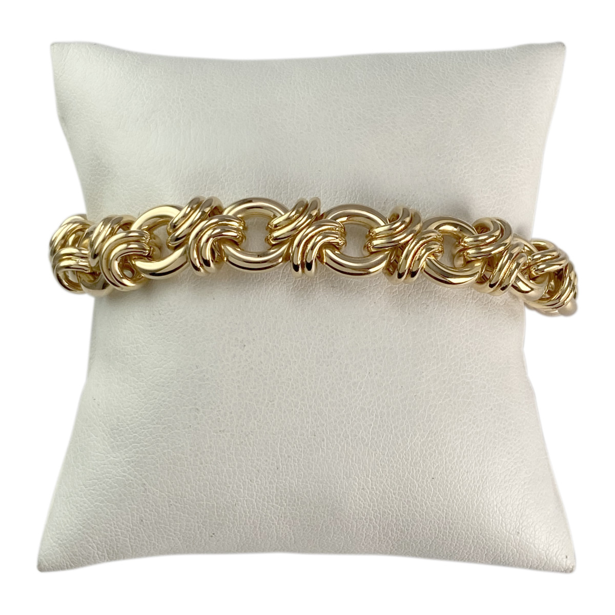 Tweedehands armband in 750 geel goud, fantasiesteek