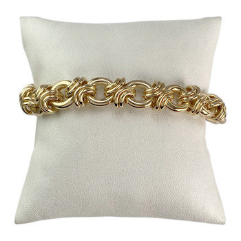 Second-hand bracelet 750 yellow gold fancy mesh