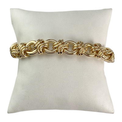 Tweedehands armband in 750 geel goud, fantasiesteek