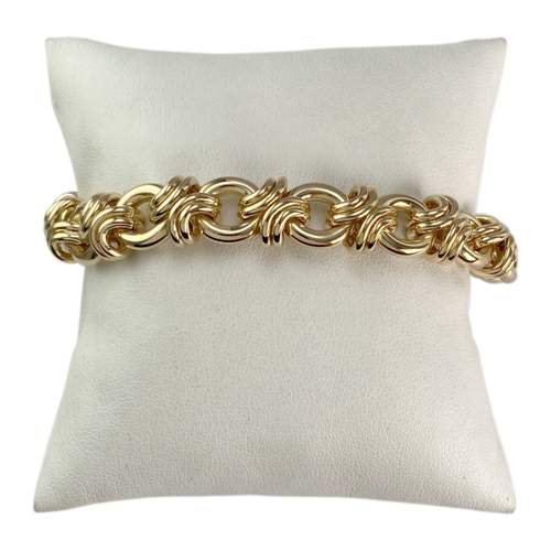 Bracelet d'occasion or 750 jaune maille fantaisie