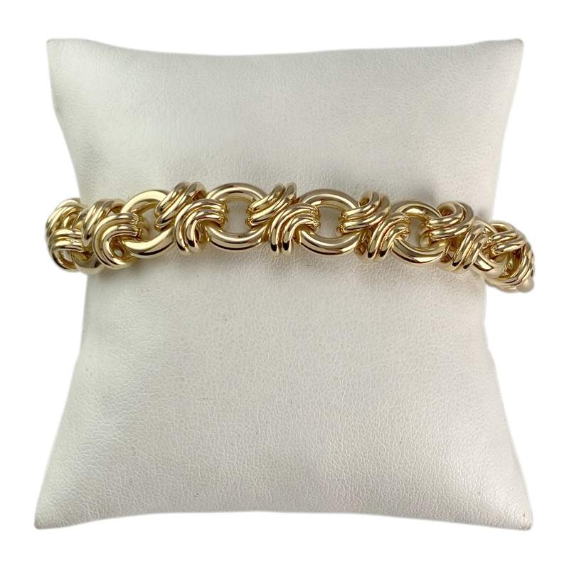 Bracelet d'occasion or 750 jaune maille fantaisie - vue 1