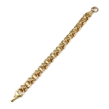 Second-hand bracelet 750 yellow gold fancy mesh