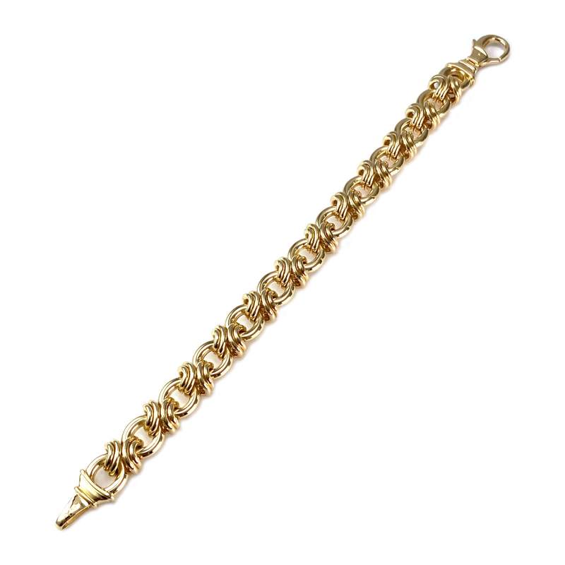Bracelet d'occasion or 750 jaune maille fantaisie - vue 2