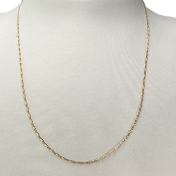 Chaîne d'occasion or 750 jaune maille cheval et alternée