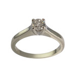 Solitaire d'occasion or 585 blanc diamant - vue 1