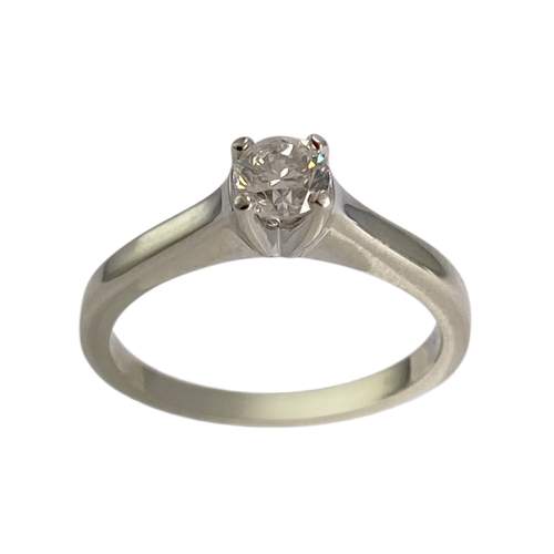 Solitaire tweedehands goud 585 witte diamant