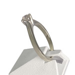 Solitaire d'occasion or 585 blanc diamant - vue 2