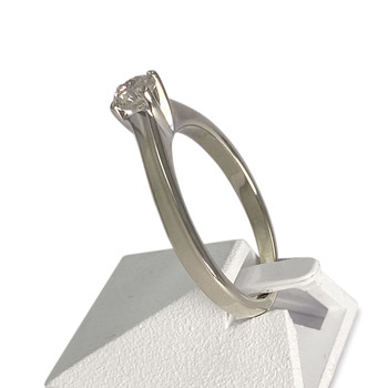 Solitaire d'occasion or 585 blanc diamant