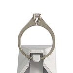 Solitaire d'occasion or 585 blanc diamant - vue 3