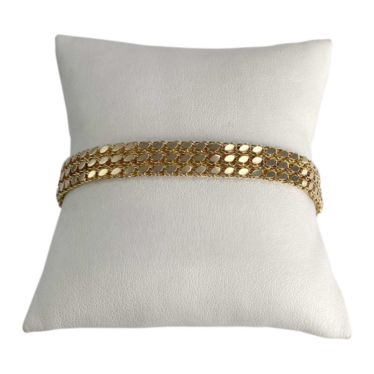 Bracelet d'occasion or 585 jaune maille fantaisie