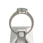 Bague d'occasion or 750 blanc diamants aigue marine - vue 3