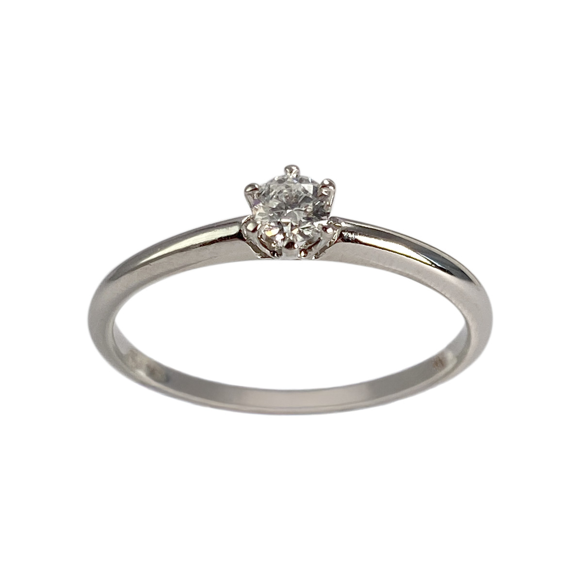 Solitaire d'occasion or 750 blanc diamant