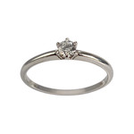 Solitaire d'occasion or 750 blanc diamant - vue 1