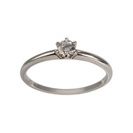 Solitaire d'occasion or 750 blanc diamant