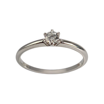 Solitaire tweedehands goud 750 witte diamant