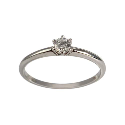 Solitaire d'occasion or 750 blanc diamant