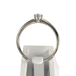 Solitaire d'occasion or 750 blanc diamant - vue 3