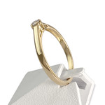 Solitaire d'occasion or 750 jaune diamant - vue 2