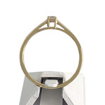 Solitaire d'occasion or 750 jaune diamant - vue 3