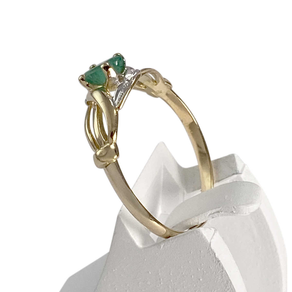 Bague d'occasion 2 tons 750 émeraude - vue 2