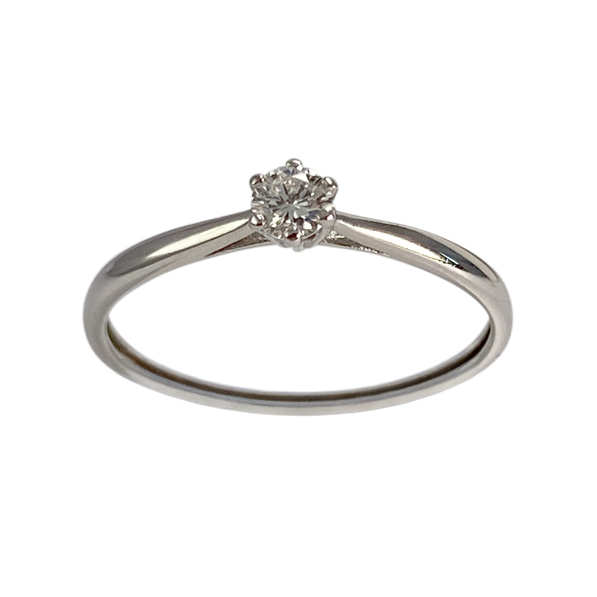 Solitaire d'occasion or 750 blanc diamant