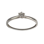 Solitaire d'occasion or 750 blanc diamant - vue 1