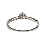 Solitaire d'occasion or 750 blanc diamant