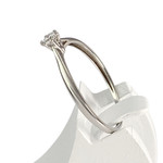 Solitaire d'occasion or 750 blanc diamant - vue 2