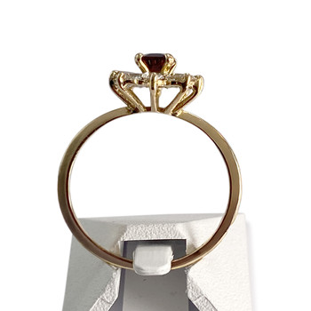 Bague d'occasion or 750 jaune zirconias grenat