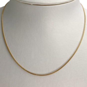 Tweedehands ketting van 750 geelgoud met forcat-schakels, 40,5 cm