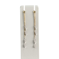 Pre-owned earrings, 2 x 750 gold