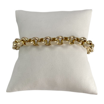 Tweedehands armband van 750 geelgoud met jaseron-schakels