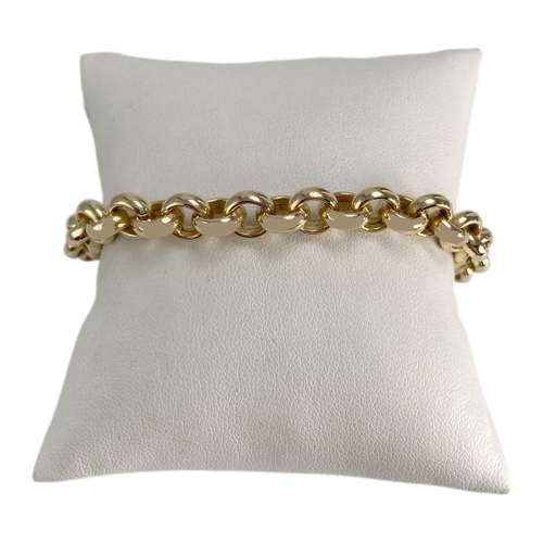 Pre-owned 750 yellow gold bracelet with jaseron mesh