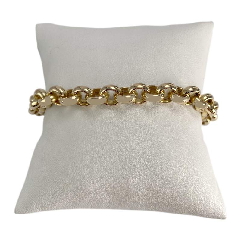 Bracelet d'occasion or 750 jaune maille jaseron - vue 1