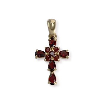 Croix d'occasion or 750 jaune grenat