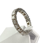 Bague d'occasion or 750 blanc diamants - vue 2