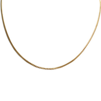 Tweedehands ketting van 750 geelgoud met forcat-schakels, 40,5 cm